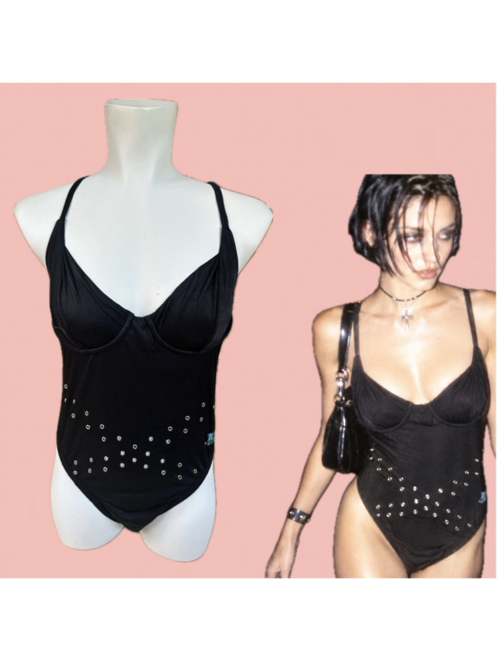 Vintage 80s Harley-Davidson Black One Piece Bodysuit Made in USA Size S